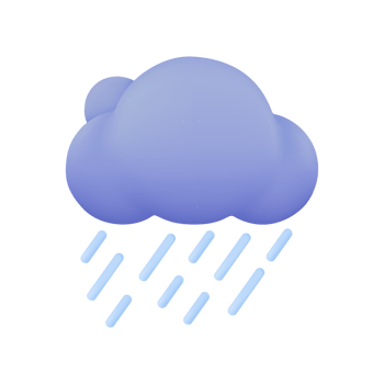 3D weather forecast icons Black cloud with thunder from a rainstorm. 3d illustration png