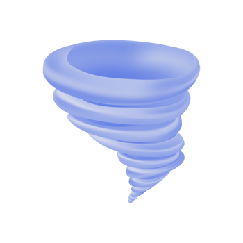 3D weather forecast icons Whirlwind on a rainstorm day. 3d illustration png