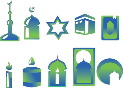 ramadan arabic islamic celebration icon silhouette style icon vector