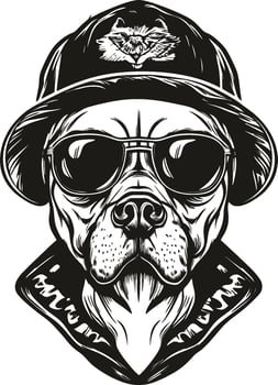 Cool dog in sunglasses vector