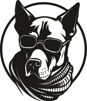 Cool dog in sunglasses vector