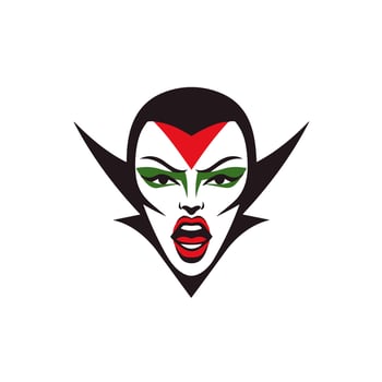 Vampire Girl Logo Vector Unleash the Dark Elegance, High-Quality Design