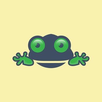 frog icon vector. Animal icon button, vector, sign, symbol, logo, illustration, editable stroke, flat design style. vector