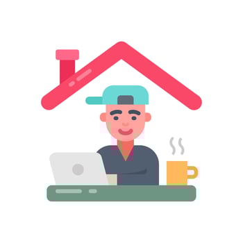 Work From Home icon in vector. Illustration vector