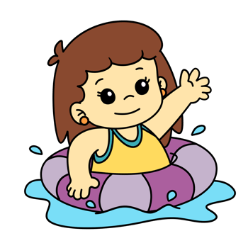 Child Swimming Summer Activity Little Girl png