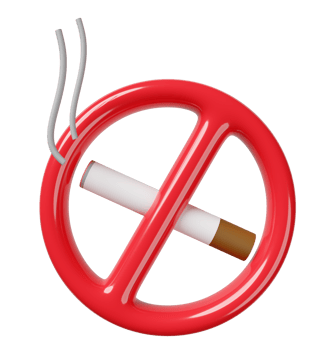 3d cigarette with prohibition sign, smoking isolated. world no smoking day, quitting smoking, healthy lifestyle concept, 3d render illustration png