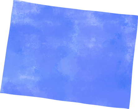 watercolor painting of colorado state map. png