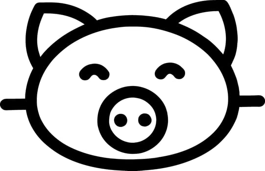 pig animal cartoon vector
