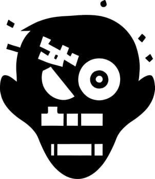 black zombie monster vector