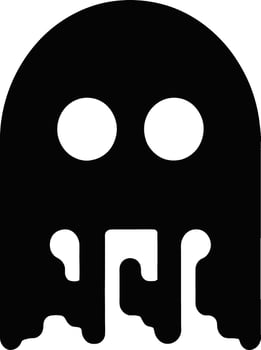 black ghost monster vector