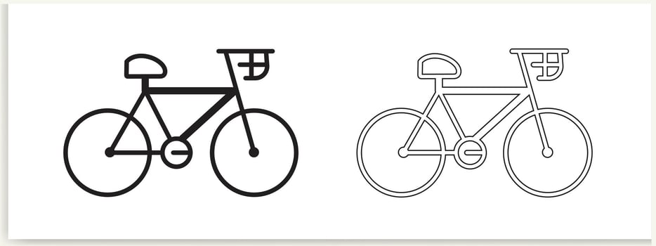 Bicycle icon on white background. Vector illustration