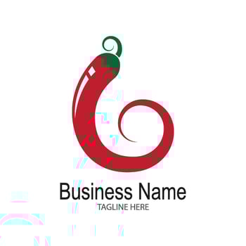 Chili logo template vector