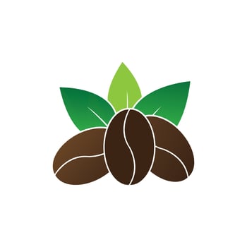 coffee beans logo template vector icon
