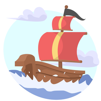 Pirate Ship Scenery Illustrations png