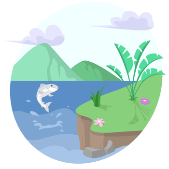 Cliff Scenery Illustrations png