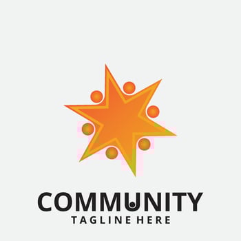 Community, network and social icon vector
