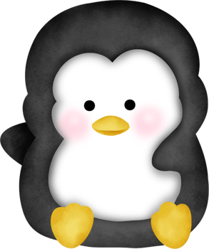 Watercolor christmas  penguin. png