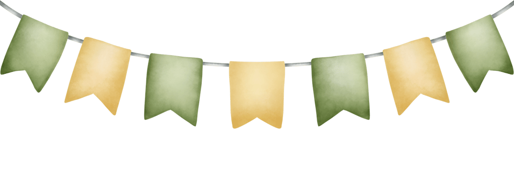 Cute party flag png