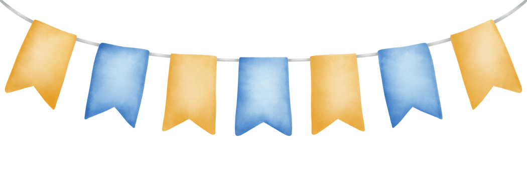 Cute party flag png