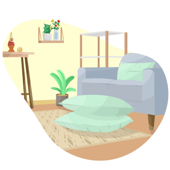 Living Room Scenery Illustration png