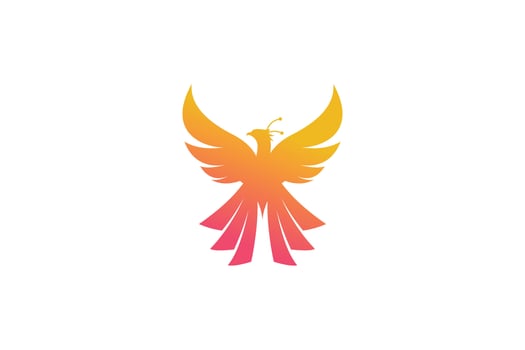 Phoenix logo design vector with modern creative concept