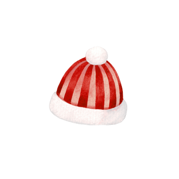 Christmas new year decoration watercolor icon png