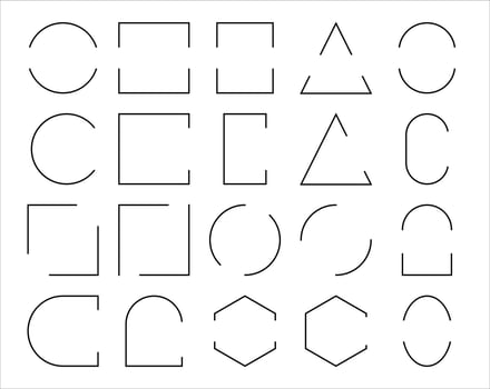 Simple Geometric Logo Frame vector