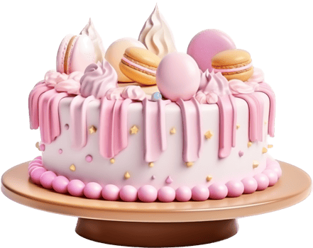 Birthday cake with . png