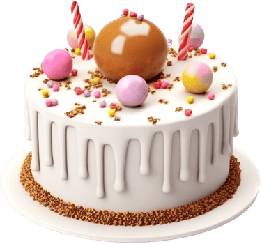 Birthday cake with . png