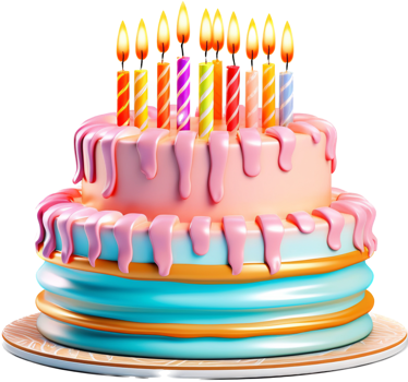 Birthday cake with . png
