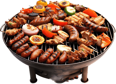 Grilled barbecue with . png