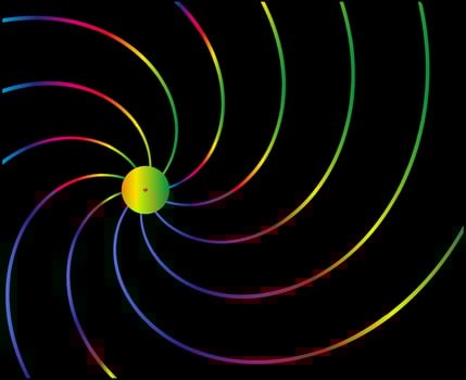 James rifled gun barrel grooves. Horizontal background, vector pattern, rifled channels.
