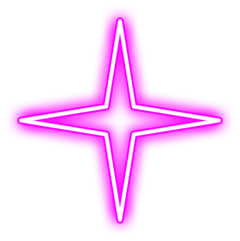 Ninja Glowing Neon Pink Star png