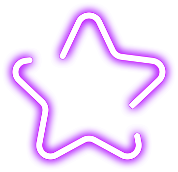 Glowing Neon Purple Star png
