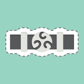 Sticker line cut Belt. related to Celtic symbol. simple design editable. simple illustration vector