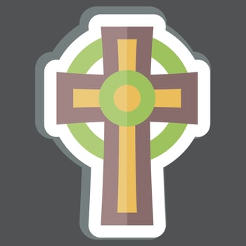 Sticker Cross. related to Celtic symbol. simple design editable. simple illustration vector