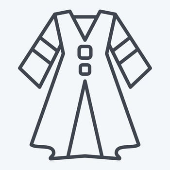Icon Dress. related to Celtic symbol. line style. simple design editable. simple illustration vector