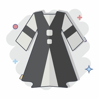 Icon Dress. related to Celtic symbol. comic style. simple design editable. simple illustration vector