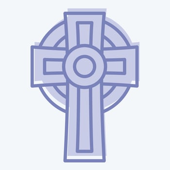 Icon Cross. related to Celtic symbol. two tone style. simple design editable. simple illustration vector