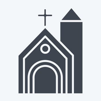 Icon Church. related to Celtic symbol. glyph style. simple design editable. simple illustration vector