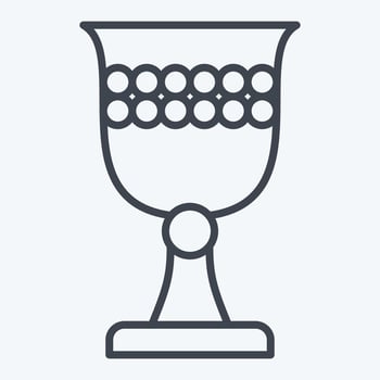 Icon Chalice. related to Celtic symbol. line style. simple design editable. simple illustration vector
