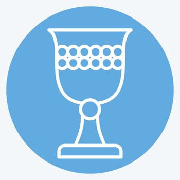 Icon Chalice. related to Celtic symbol. blue eyes style. simple design editable. simple illustration vector