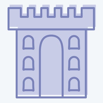 Icon Castle. related to Celtic symbol. two tone style. simple design editable. simple illustration vector