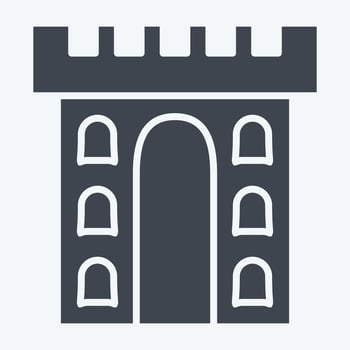 Icon Castle. related to Celtic symbol. glyph style. simple design editable. simple illustration vector