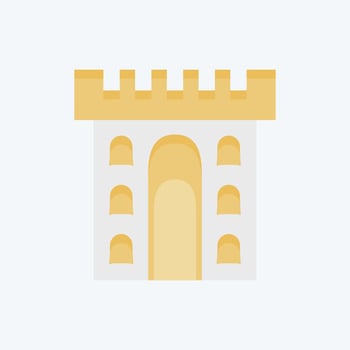 Icon Castle. related to Celtic symbol. flat style. simple design editable. simple illustration vector
