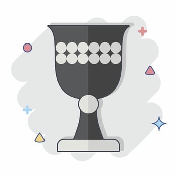 Icon Chalice. related to Celtic symbol. comic style. simple design editable. simple illustration vector