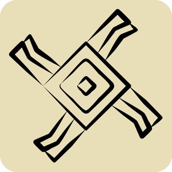 Icon Brigid Cross. related to Celtic symbol. hand drawn style. simple design editable. simple illustration vector