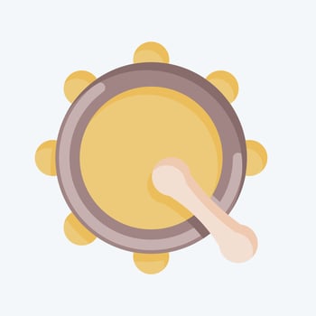 Icon Bodhran. related to Celtic symbol. flat style. simple design editable. simple illustration vector