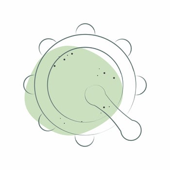Icon Bodhran. related to Celtic symbol. Color Spot Style. simple design editable. simple illustration vector