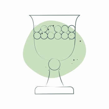 Icon Chalice. related to Celtic symbol. Color Spot Style. simple design editable. simple illustration vector